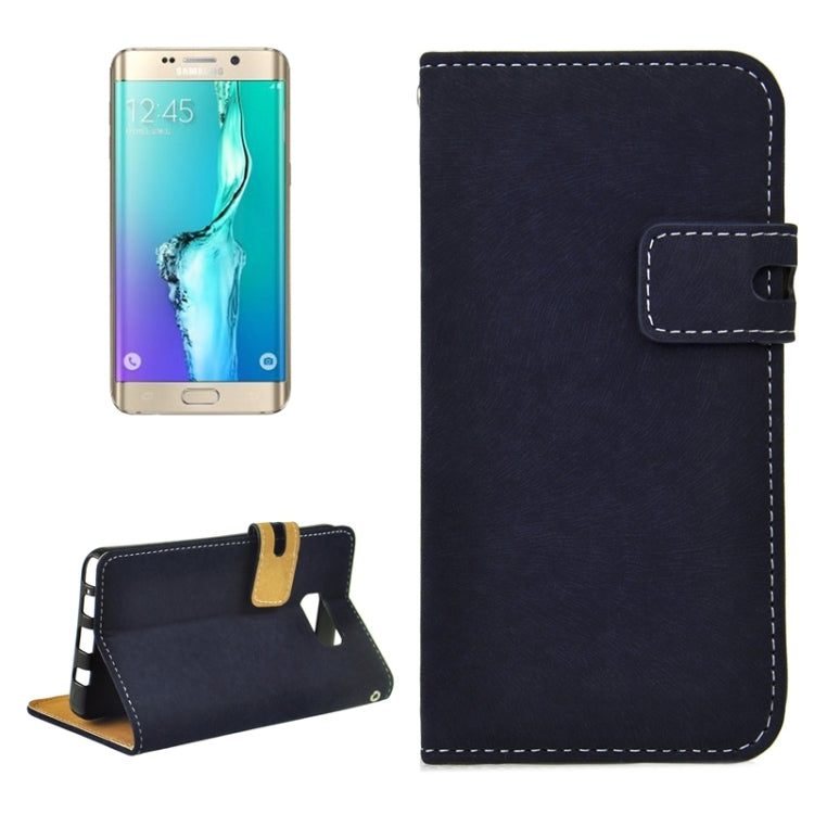 For Galaxy S6 Edge+ Horizontal Flip Leather Case with Holder & Card Slots & Wallet