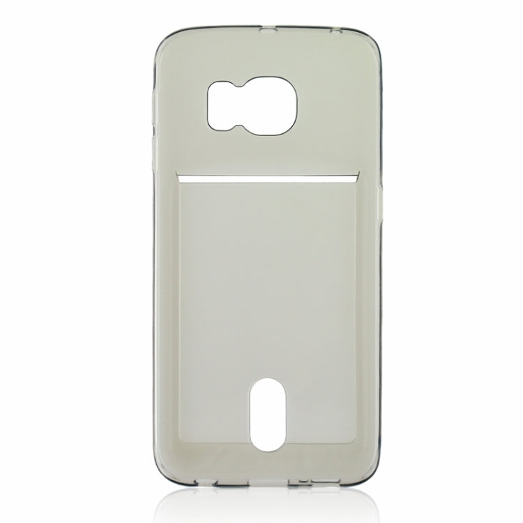 For Galaxy S6 Edge / G925 Ultrathin TPU Case with Card Slot