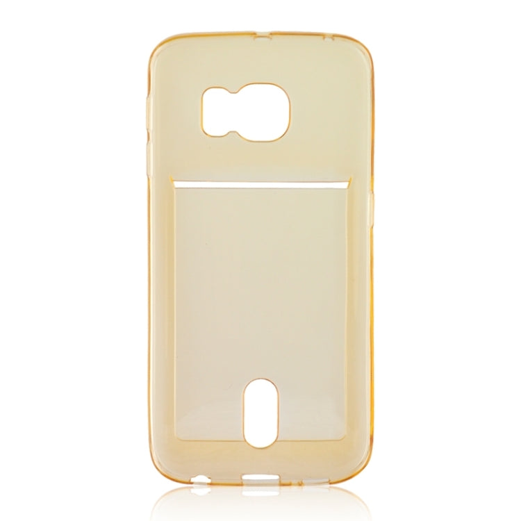 For Galaxy S6 Edge / G925 Ultrathin TPU Case with Card Slot