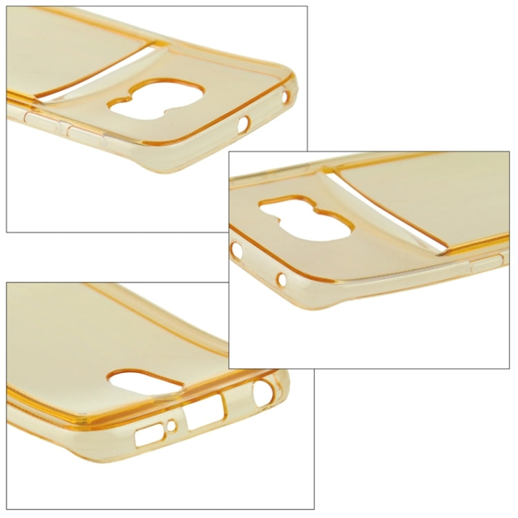 For Galaxy S6 Edge / G925 Ultrathin TPU Case with Card Slot