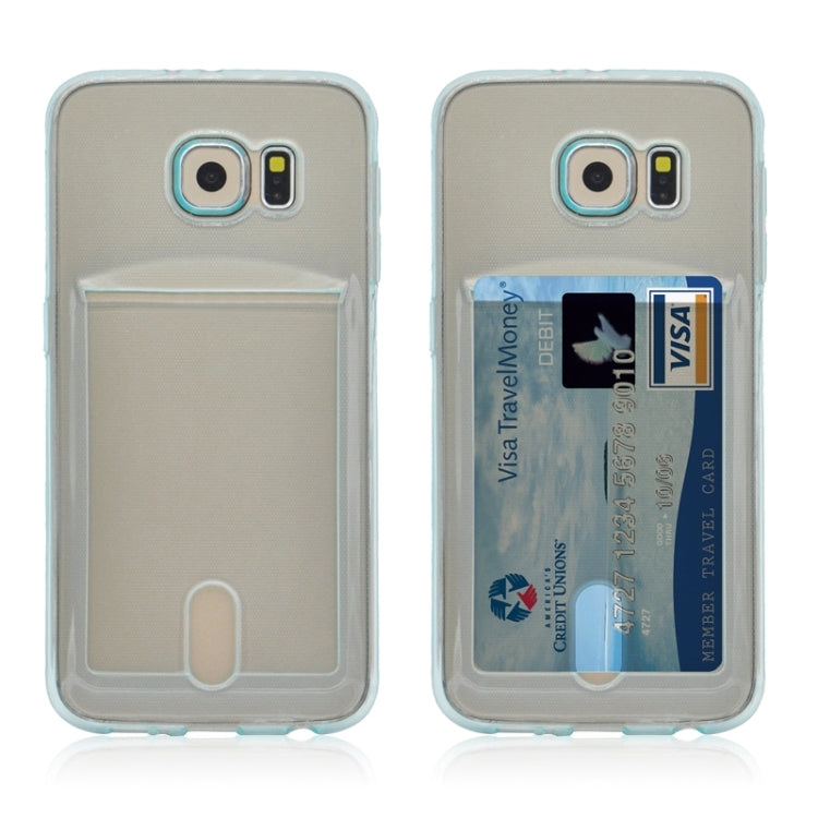 For Galaxy S6 Edge / G925 Ultrathin TPU Case with Card Slot