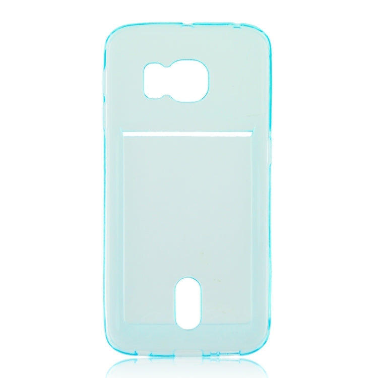 For Galaxy S6 Edge / G925 Ultrathin TPU Case with Card Slot