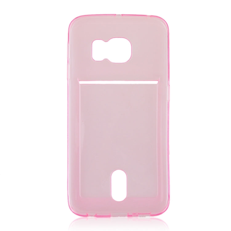 For Galaxy S6 Edge / G925 Ultrathin TPU Case with Card Slot
