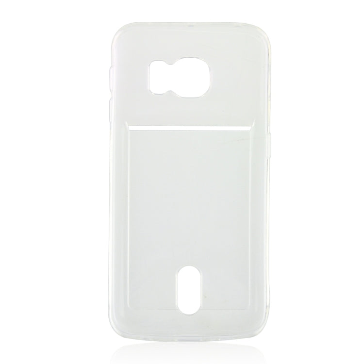 For Galaxy S6 Edge / G925 Ultrathin TPU Case with Card Slot