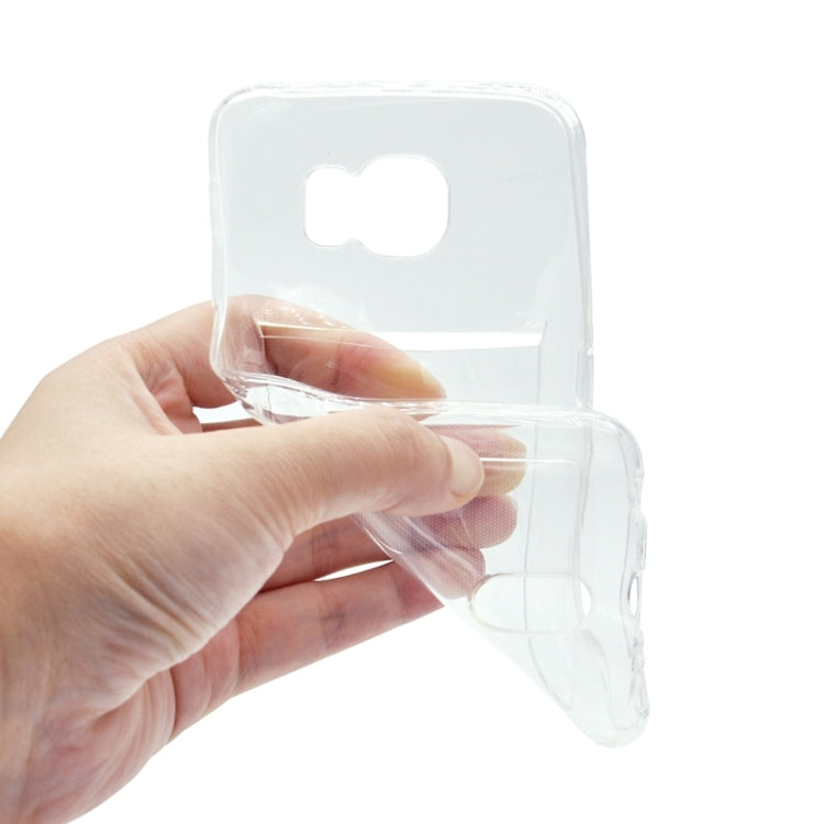 For Galaxy S6 Edge / G925 Ultrathin TPU Case with Card Slot