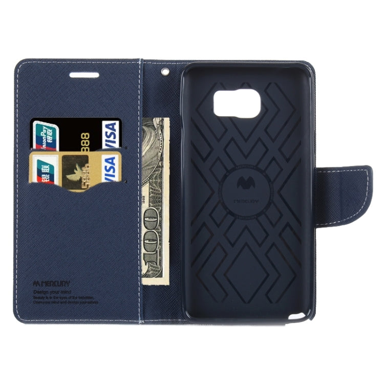 Color Matching Style Cross Texture Horizontal Flip Leather Case with Holder & Card Slots & Wallet for Galaxy Note 5 / N920
