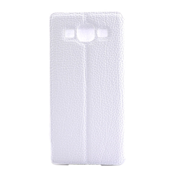Litchi Texture Solid Color Horizontal Flip Leather Case with Holder & Caller ID Window for Galaxy A7 / A700