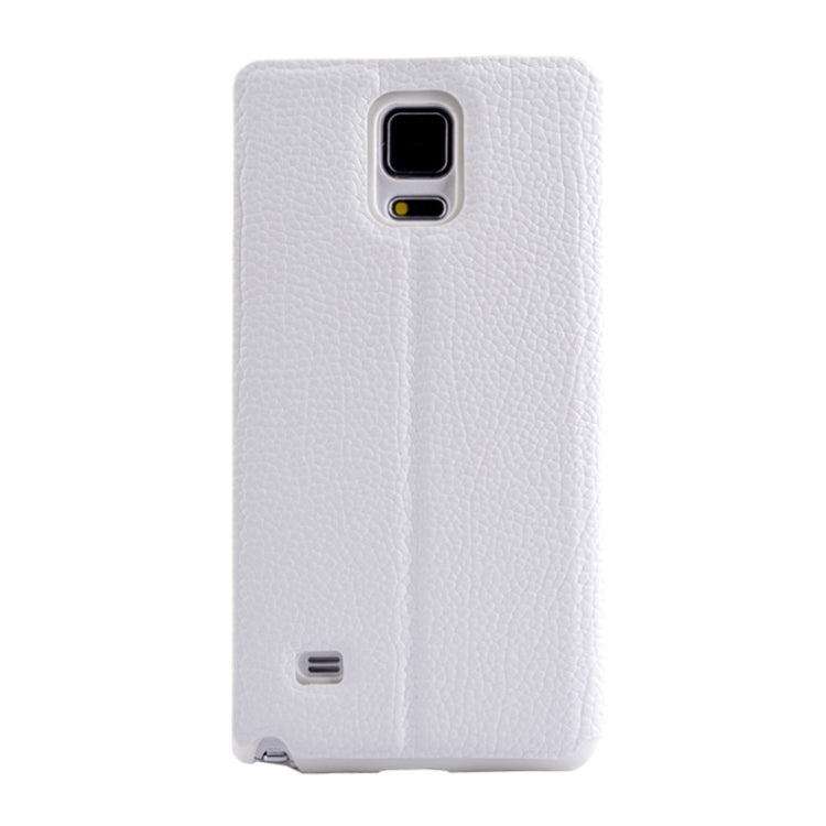 Litchi Texture Solid Color Horizontal Flip Leather Case with Holder & Caller ID Window for Galaxy Note 4 / N910