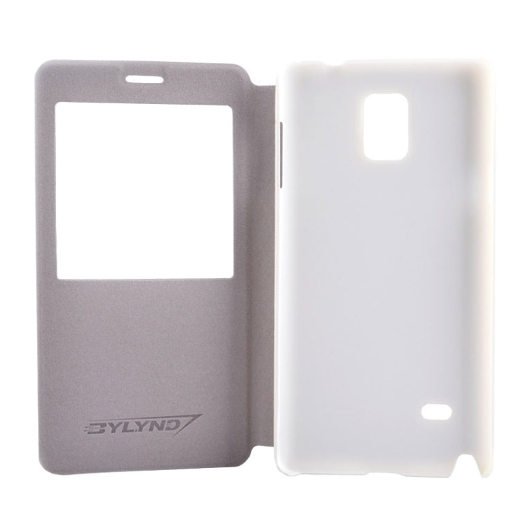 Litchi Texture Solid Color Horizontal Flip Leather Case with Holder & Caller ID Window for Galaxy Note 4 / N910