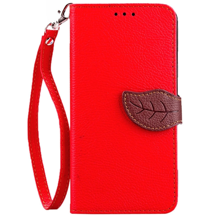 Leaf Magnetic Snap Litchi Texture Horizontal Flip Leather Case with Card Slots & Holder & Wallet & Lanyard for Galaxy Note 5 / N9200