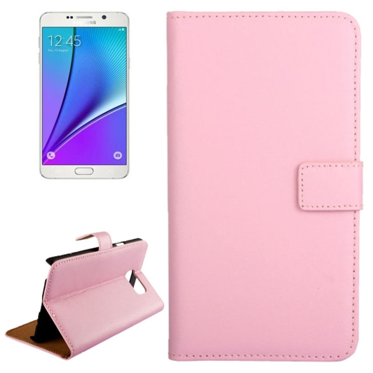 Cowhide Texture Horizontal Flip Genuine leather Case with Card Slot & Holder for Galaxy Note 5 / N9200