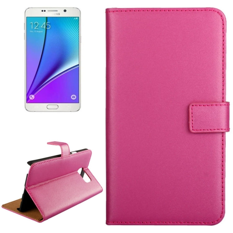 Cowhide Texture Horizontal Flip Genuine leather Case with Card Slot & Holder for Galaxy Note 5 / N9200