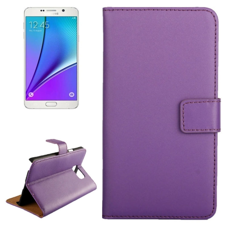 Cowhide Texture Horizontal Flip Genuine leather Case with Card Slot & Holder for Galaxy Note 5 / N9200