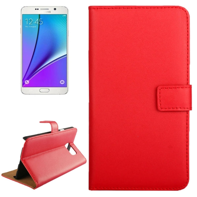 Cowhide Texture Horizontal Flip Genuine leather Case with Card Slot & Holder for Galaxy Note 5 / N9200