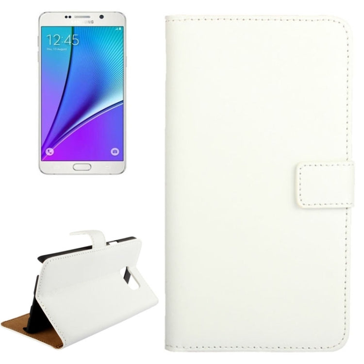 Cowhide Texture Horizontal Flip Genuine leather Case with Card Slot & Holder for Galaxy Note 5 / N9200