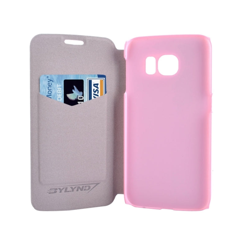 For Galaxy S6 Edge / G925 Litchi Texture Solid Color Horizontal Flip Leather Case with Holder & Card Slots
