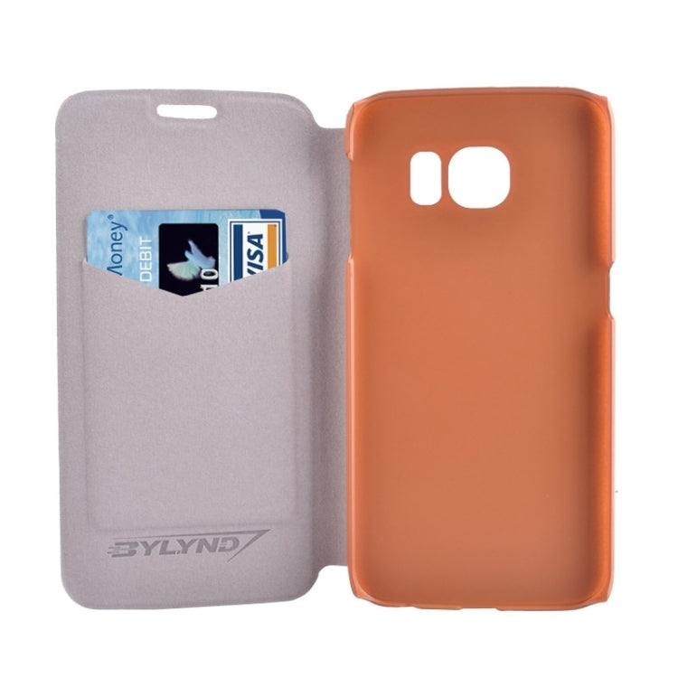For Galaxy S6 Edge / G925 Litchi Texture Solid Color Horizontal Flip Leather Case with Holder & Card Slots
