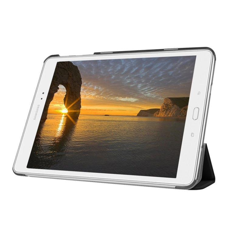 Karst Texture Horizontal Flip Solid Color Leather Case with Three-Folding Holder for Galaxy Tab S2 9.7 / T815