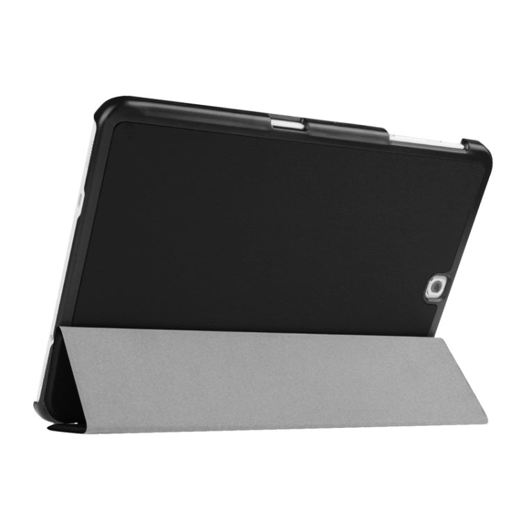 Karst Texture Horizontal Flip Solid Color Leather Case with Three-Folding Holder for Galaxy Tab S2 9.7 / T815