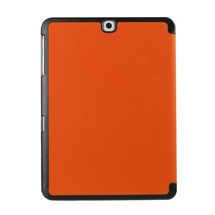 Karst Texture Horizontal Flip Solid Color Leather Case with Three-Folding Holder for Galaxy Tab S2 9.7 / T815