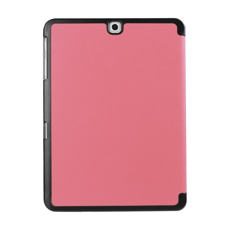 Karst Texture Horizontal Flip Solid Color Leather Case with Three-Folding Holder for Galaxy Tab S2 9.7 / T815