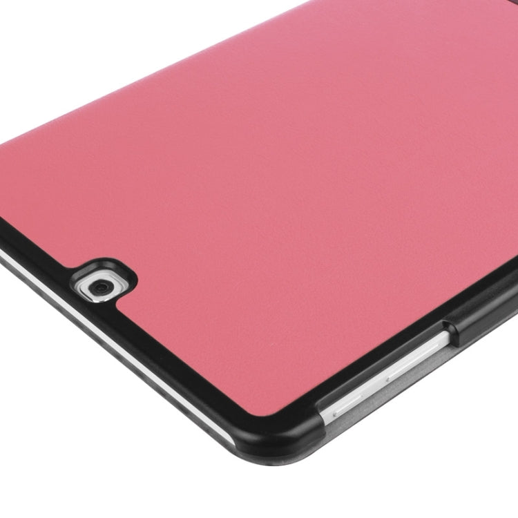Karst Texture Horizontal Flip Solid Color Leather Case with Three-Folding Holder for Galaxy Tab S2 9.7 / T815
