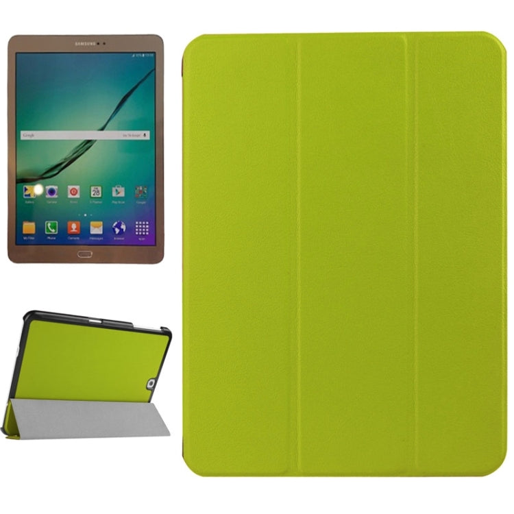 Karst Texture Horizontal Flip Solid Color Leather Case with Three-Folding Holder for Galaxy Tab S2 9.7 / T815