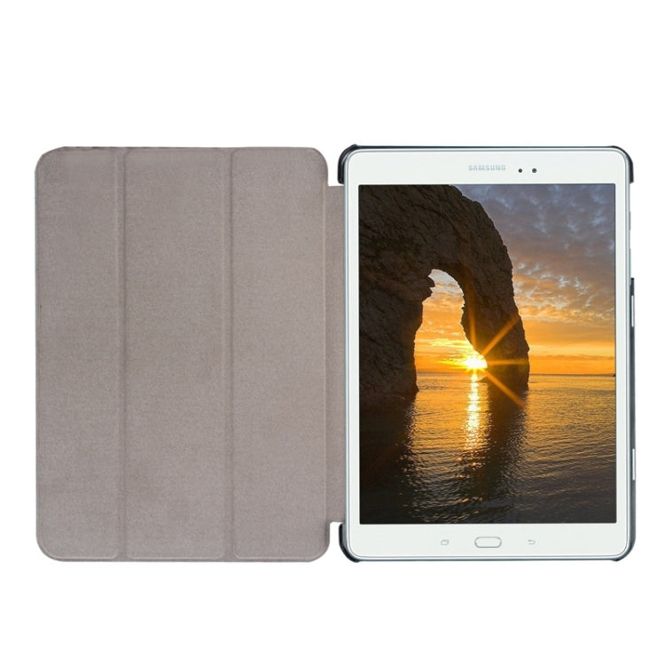 Karst Texture Horizontal Flip Solid Color Leather Case with Three-Folding Holder for Galaxy Tab S2 9.7 / T815