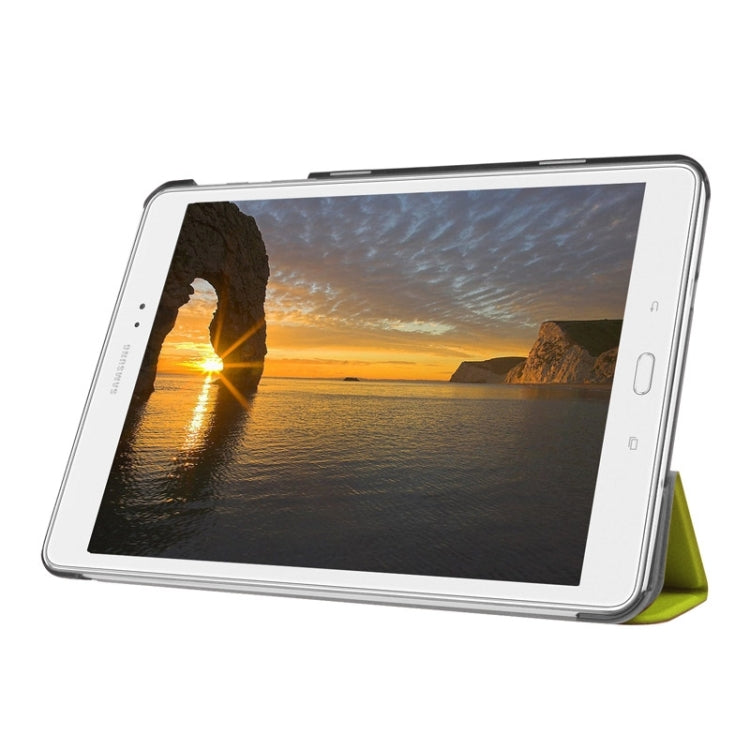 Karst Texture Horizontal Flip Solid Color Leather Case with Three-Folding Holder for Galaxy Tab S2 9.7 / T815