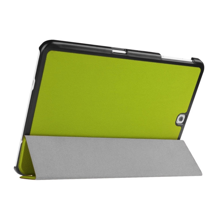 Karst Texture Horizontal Flip Solid Color Leather Case with Three-Folding Holder for Galaxy Tab S2 9.7 / T815