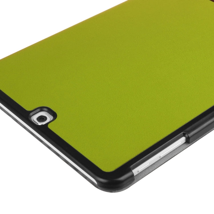 Karst Texture Horizontal Flip Solid Color Leather Case with Three-Folding Holder for Galaxy Tab S2 9.7 / T815
