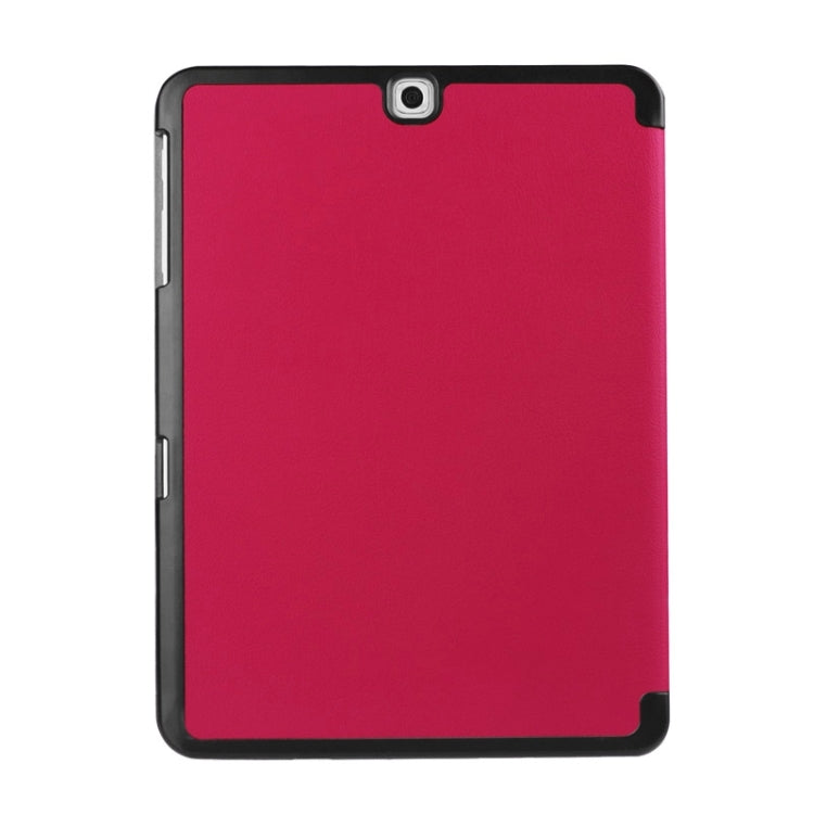 Karst Texture Horizontal Flip Solid Color Leather Case with Three-Folding Holder for Galaxy Tab S2 9.7 / T815