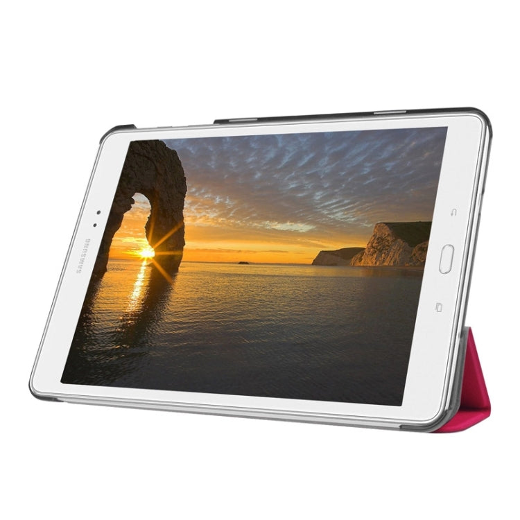 Karst Texture Horizontal Flip Solid Color Leather Case with Three-Folding Holder for Galaxy Tab S2 9.7 / T815