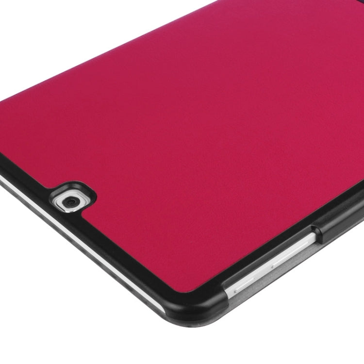 Karst Texture Horizontal Flip Solid Color Leather Case with Three-Folding Holder for Galaxy Tab S2 9.7 / T815