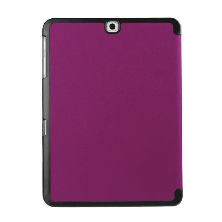 Karst Texture Horizontal Flip Solid Color Leather Case with Three-Folding Holder for Galaxy Tab S2 9.7 / T815