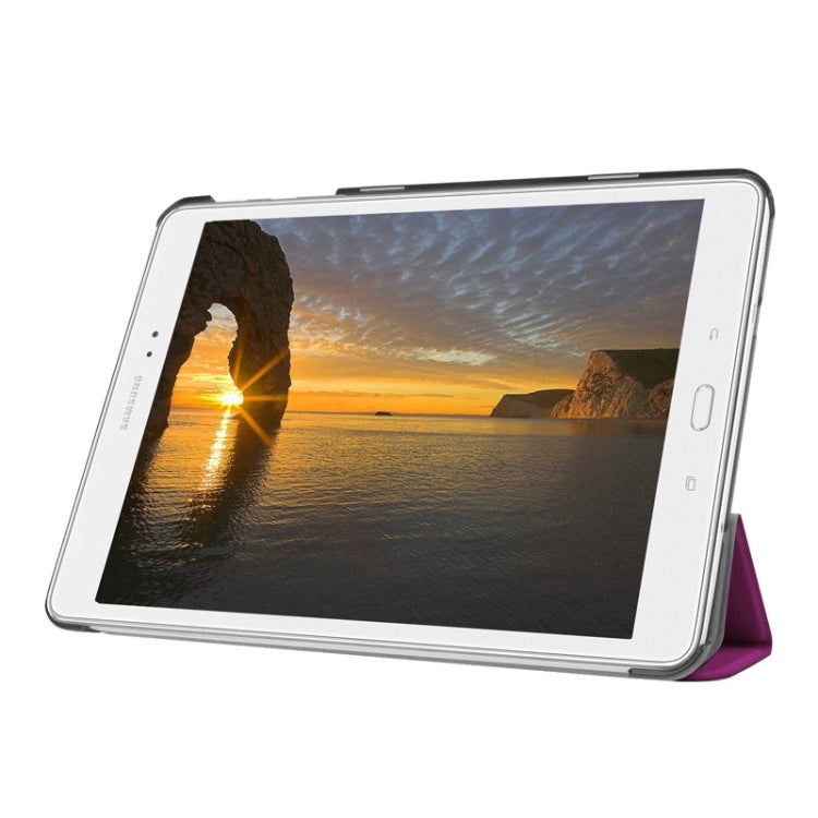 Karst Texture Horizontal Flip Solid Color Leather Case with Three-Folding Holder for Galaxy Tab S2 9.7 / T815