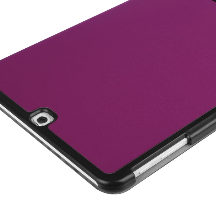 Karst Texture Horizontal Flip Solid Color Leather Case with Three-Folding Holder for Galaxy Tab S2 9.7 / T815