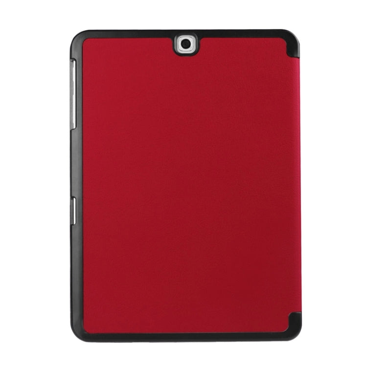 Karst Texture Horizontal Flip Solid Color Leather Case with Three-Folding Holder for Galaxy Tab S2 9.7 / T815