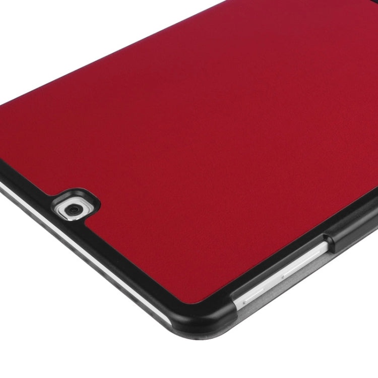 Karst Texture Horizontal Flip Solid Color Leather Case with Three-Folding Holder for Galaxy Tab S2 9.7 / T815