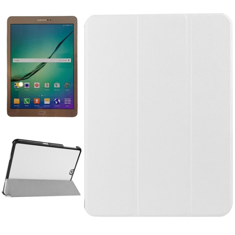 Karst Texture Horizontal Flip Solid Color Leather Case with Three-Folding Holder for Galaxy Tab S2 9.7 / T815
