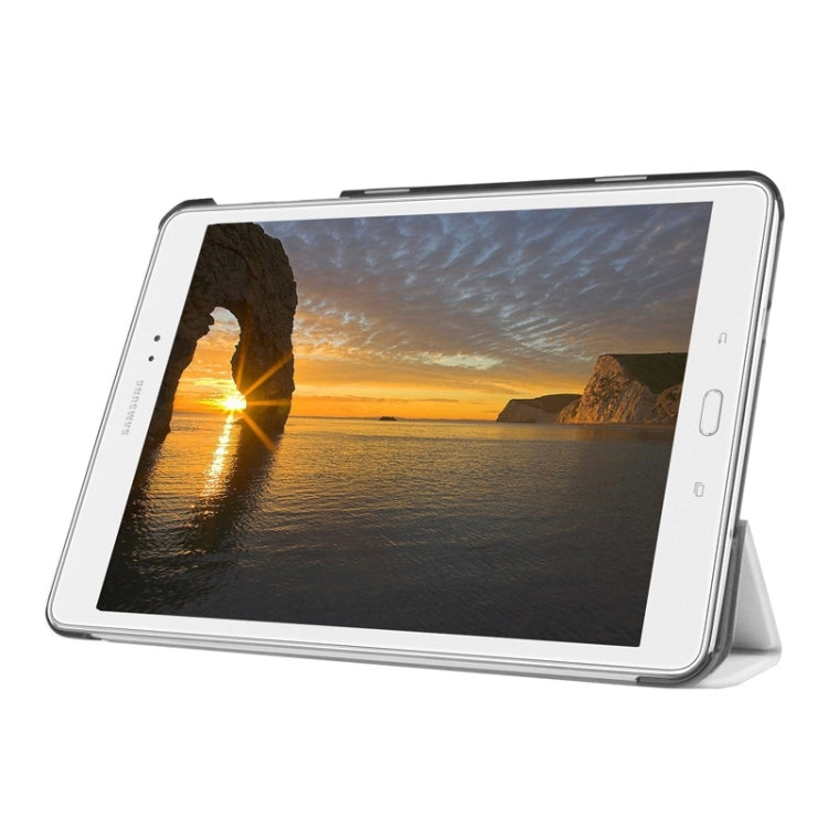 Karst Texture Horizontal Flip Solid Color Leather Case with Three-Folding Holder for Galaxy Tab S2 9.7 / T815