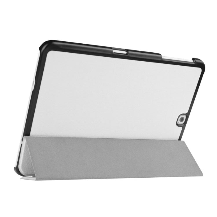 Karst Texture Horizontal Flip Solid Color Leather Case with Three-Folding Holder for Galaxy Tab S2 9.7 / T815