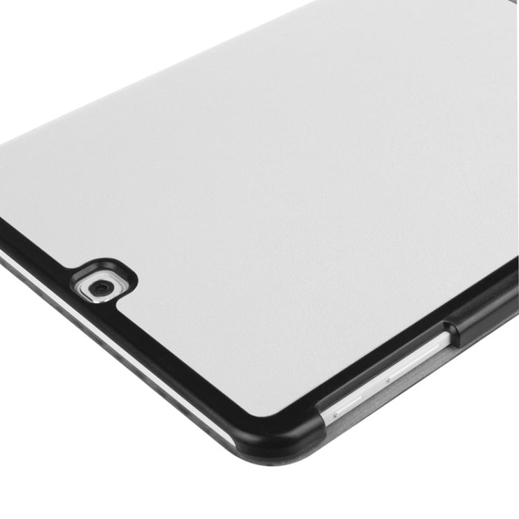 Karst Texture Horizontal Flip Solid Color Leather Case with Three-Folding Holder for Galaxy Tab S2 9.7 / T815