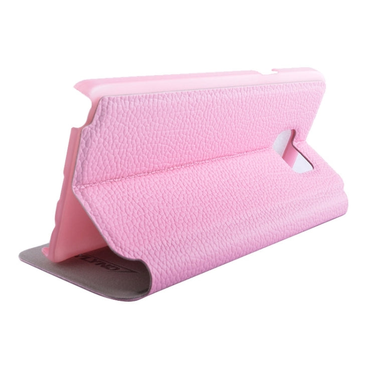 Litchi Texture Solid Color Horizontal Flip Leather Case with Holder & Caller ID Window for Galaxy Note 5 / N9200
