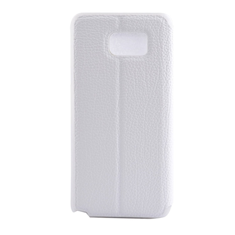 Litchi Texture Solid Color Horizontal Flip Leather Case with Holder & Caller ID Window for Galaxy Note 5 / N9200