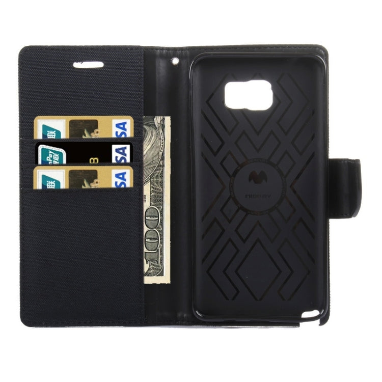 Denim Texture Horizontal Flip Leather Case with Holder & Card Slots & Wallet for Galaxy Note 5 / N920