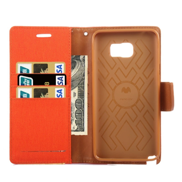 Denim Texture Horizontal Flip Leather Case with Holder & Card Slots & Wallet for Galaxy Note 5 / N920
