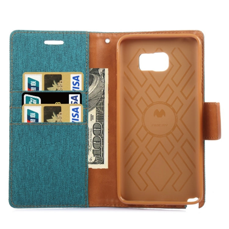 Denim Texture Horizontal Flip Leather Case with Holder & Card Slots & Wallet for Galaxy Note 5 / N920