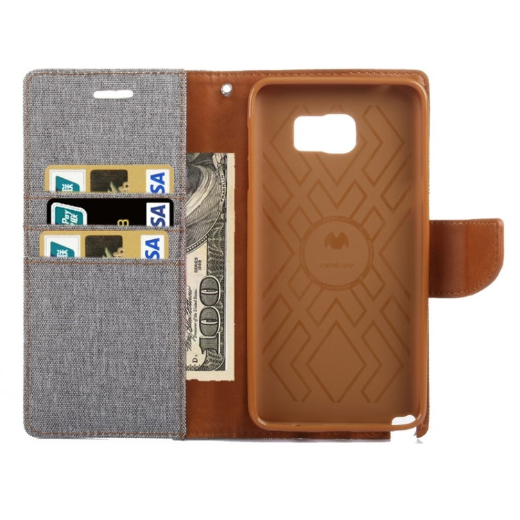 Denim Texture Horizontal Flip Leather Case with Holder & Card Slots & Wallet for Galaxy Note 5 / N920