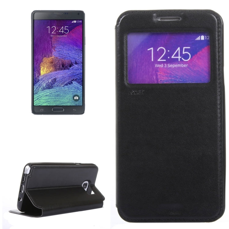 Crazy Horse Texture Horizontal Flip Leather Case with Holder & Card Slot & Caller ID Display for Galaxy Note 5 / N920